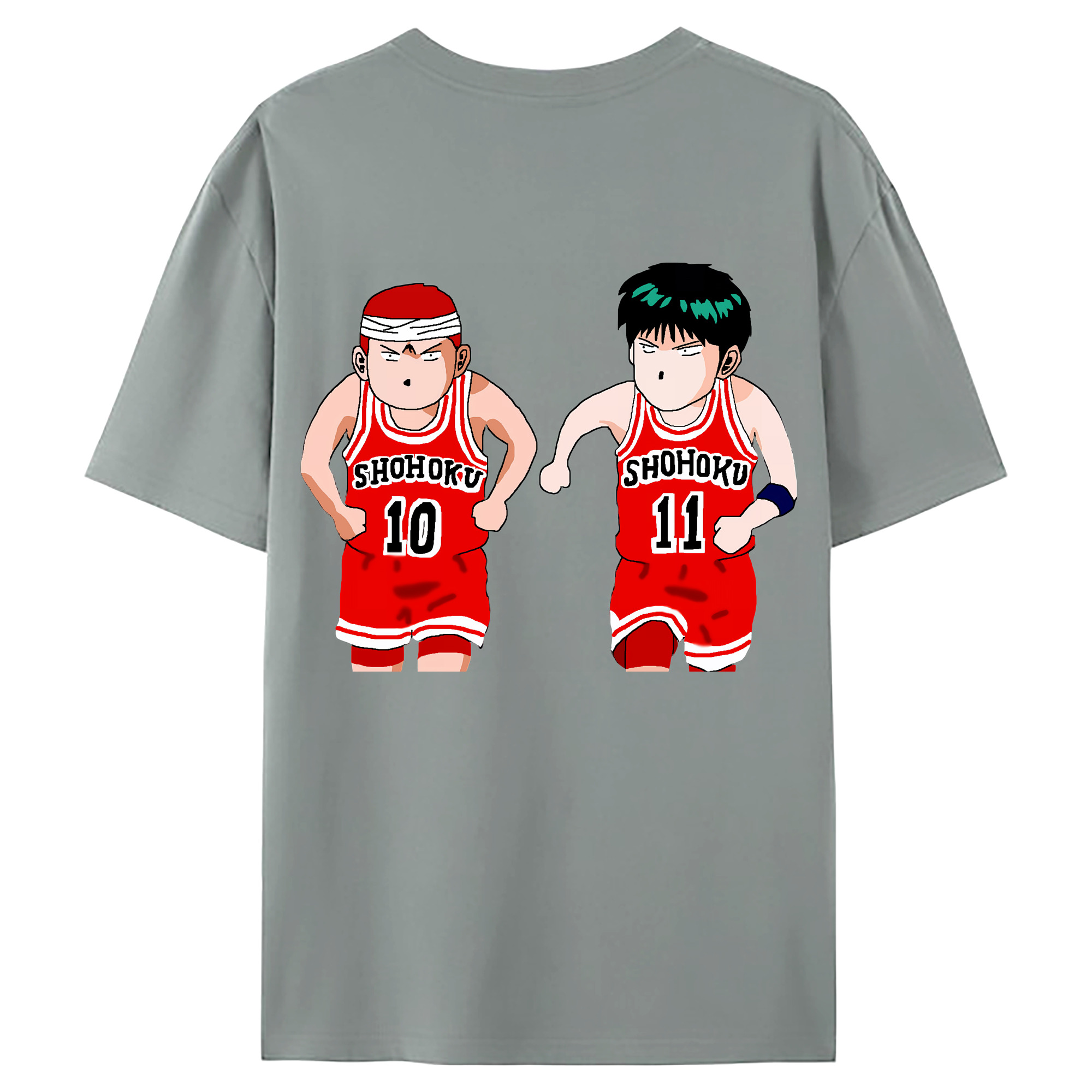 （画像用） SLAM DUNK／スラムダンク 綿100％ メンズ半袖Tシャツ（バックプリント） 通気性